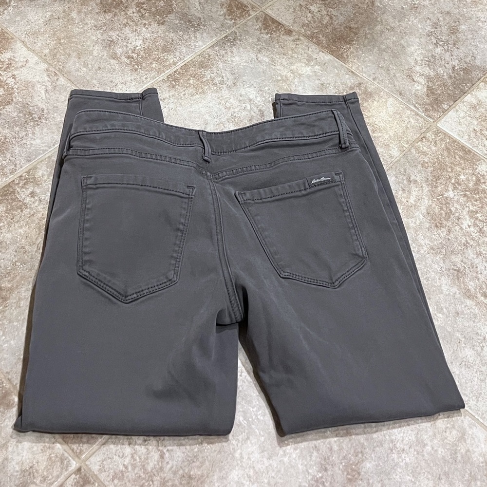 Eddie Bauer Slightly Curvy Skinny Ankle Jeans Low Rise Stretch Gray 2 Petite - Picture 2 of 9